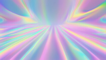 Obraz premium Iridescent neon background, holographic abstract soft colors backdrop
