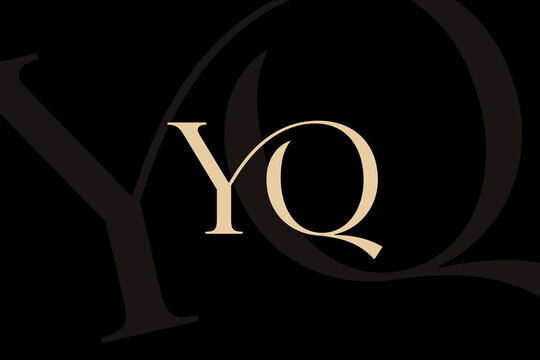 YQ or QY letter logo icon design. Classic style luxury initials monogram.