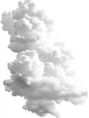 Voluminous cloudscape, A serene monochrome gradient of celestial vapor