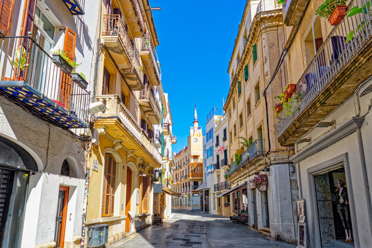 Spain. City views of Sitges,a beautiful town near Barcelona.