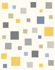 Abstract Minimalist Geometric Squares Pattern