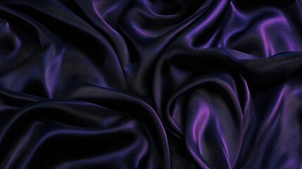 Fototapeta premium Luxurious Dark Purple Satin Fabric with Soft, Smooth Texture