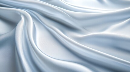 Soft Elegant Light Blue Satin Fabric Draped Textures Background