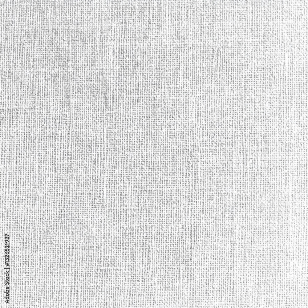 Poster crisp white linen texture: a neutral background ideal for fabric design, craft projects and digital 