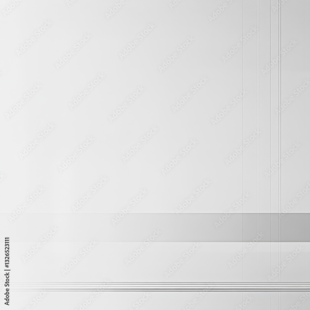 Aufkleber minimalist white abstract: subtle lines and geometry creating a clean, modern aesthetic