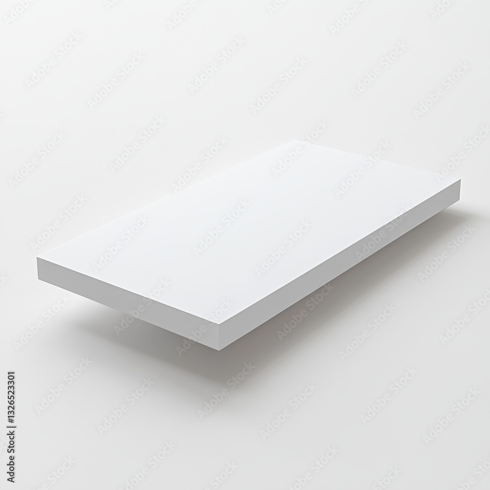 Poster minimalist white floating shelf: clean, modern design for display and storage in contemporary interi