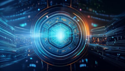 Obraz premium Data Processing System Illustration