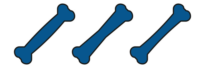 Dog bone logo sign vector outline icon.