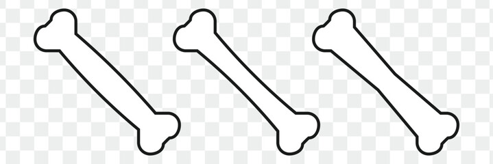 Bone silhouette, Dog Bone flat vector icon