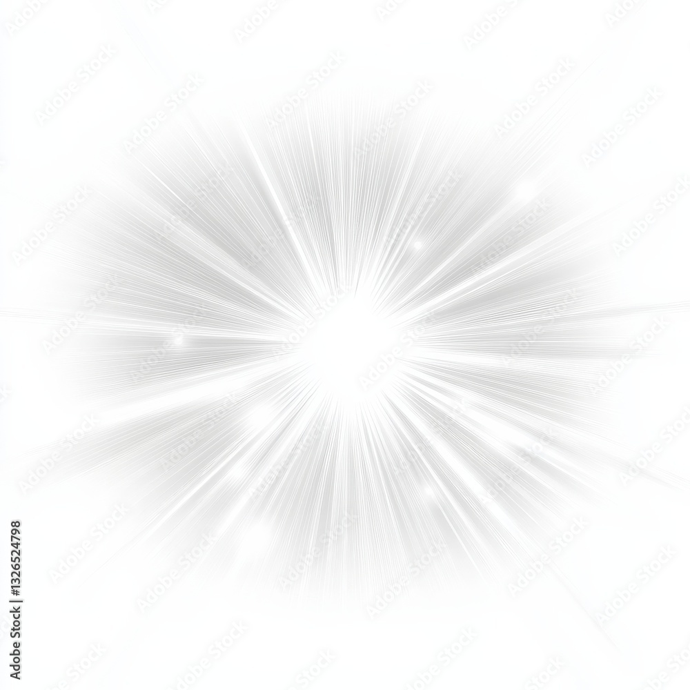 Aufkleber Radiant White Light Burst: An Abstract Display of Luminous Energy Emanating from a Central Point