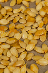 a group of seeds suitable for food during the preparation for drying