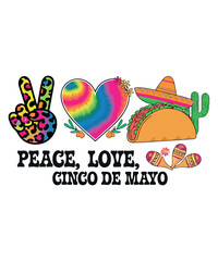 ''Peace Love Cinco De Mayo Sublimatio''