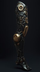 Futuristic Robotic Leg Design with Intricate Mechanical Details