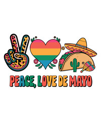 ''Peace Love Cinco De Mayo Sublimatio''