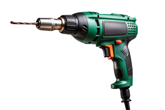 cordless drill isolated on transparent background