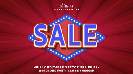 3d  sale bold text effect