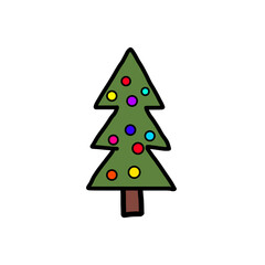 christmas tree vector illustration