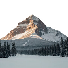 Obraz premium snow covered mountains with transparent background PNG and JPEG image