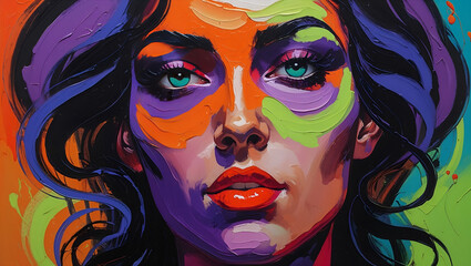 portrait of a woman with a mask