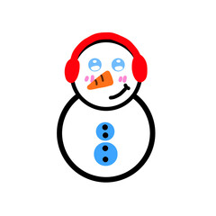 snowman with santa hat