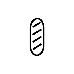 Simple French Bread Baguette Icon 