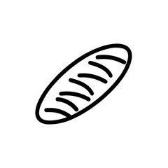 Simple French Bread Baguette Icon 