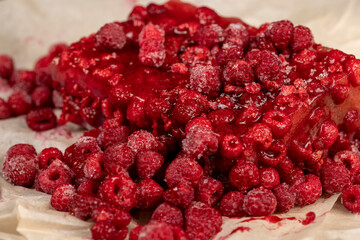 frozen sweet red raspberries for long-term storage