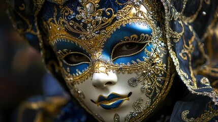 Elegant Venetian Mask with Mysterious Aura - Exquisite Image for Creative Projects