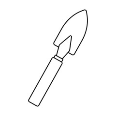 Gardening tool lying on a flat surface ready for planting or landscaping activities