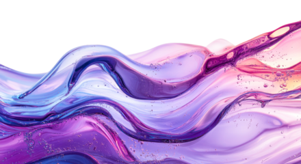 Colorful abstract waves with smooth curves and bubbles