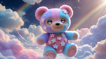 teddy bear in the sky
