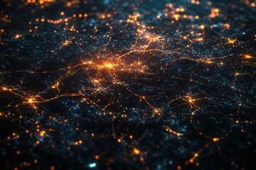 Global logistics network map showing connections and routes Generative AI