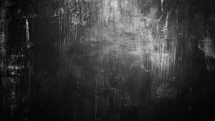 Fototapeta premium Abstract dark rusty metal background with visible scratches, creating a grunge effect. The black and white tones show the texture with ample copy space for design elements (2)