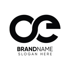 O E logo initial o e logo design template