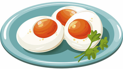 boiled egg isolated on white