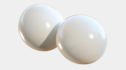 Fototapeta premium boiled egg isolated on white