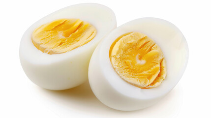 boiled egg isolated on white
