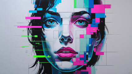 portrait of a woman with a mask