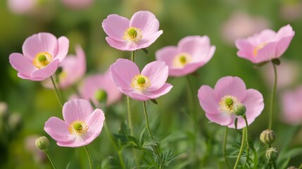 Obraz premium Delicate Pink Garden Flowers