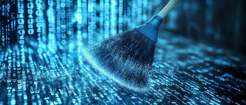 Digital cleanup broom sweeps data