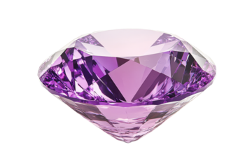 Elegant purple diamond with intricate facets