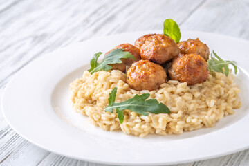 Chicken Meatball Risotto
