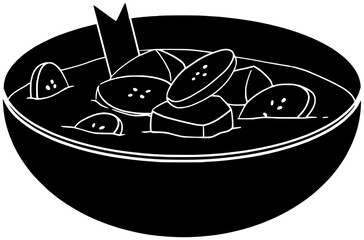 healthy illustration sweet silhouette banana logo dessert icon delicious outline iftar bowl food tasty coconut ramadan dish green indonesian shape and vector graphic background