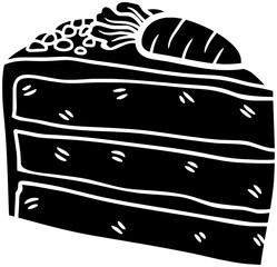  carrot illustration carrot silhouette dessert logo cake icon pastry outline delicious bakery sweet homemade frosting tasty food healthy piece shape or vector graphic background