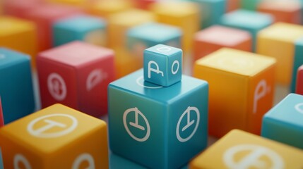 Colorful Cubes with Symbols