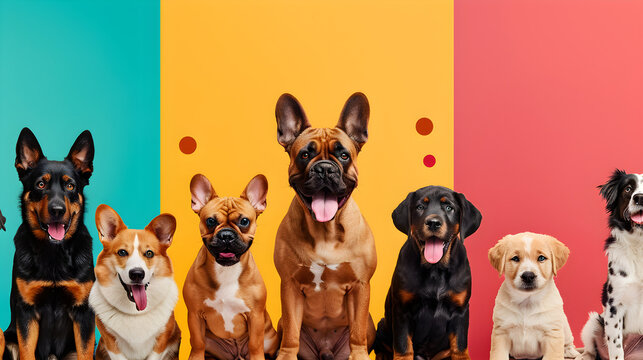 Expressive Display of Top 10 Popular Dog Breeds Ranked by Popularity