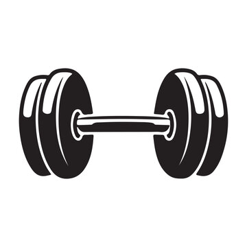 black dumbbell weightlifting equipment clip art preview