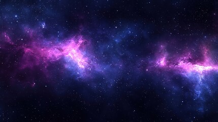 Fototapeta premium Vibrant Cosmic Nebula with Stars and Colorful Interstellar Dust
