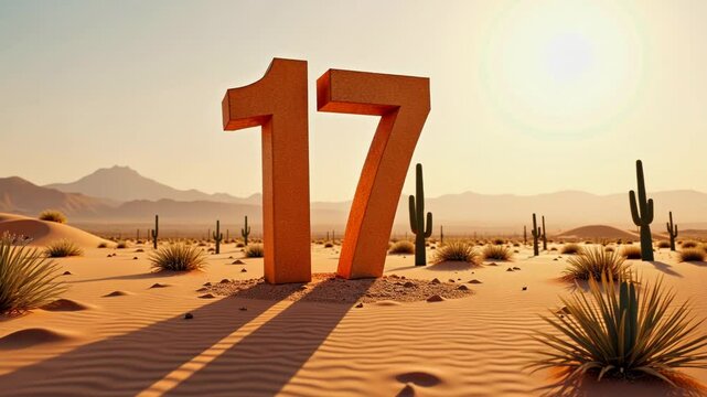 Number Seventeen in the Desert: A Digital Artwork