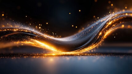 Fototapeta premium Cosmic illusion showcases light bending around a massive black hole creating a tunnel of swirling energy